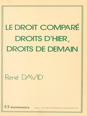 cover image of Le droit comparé